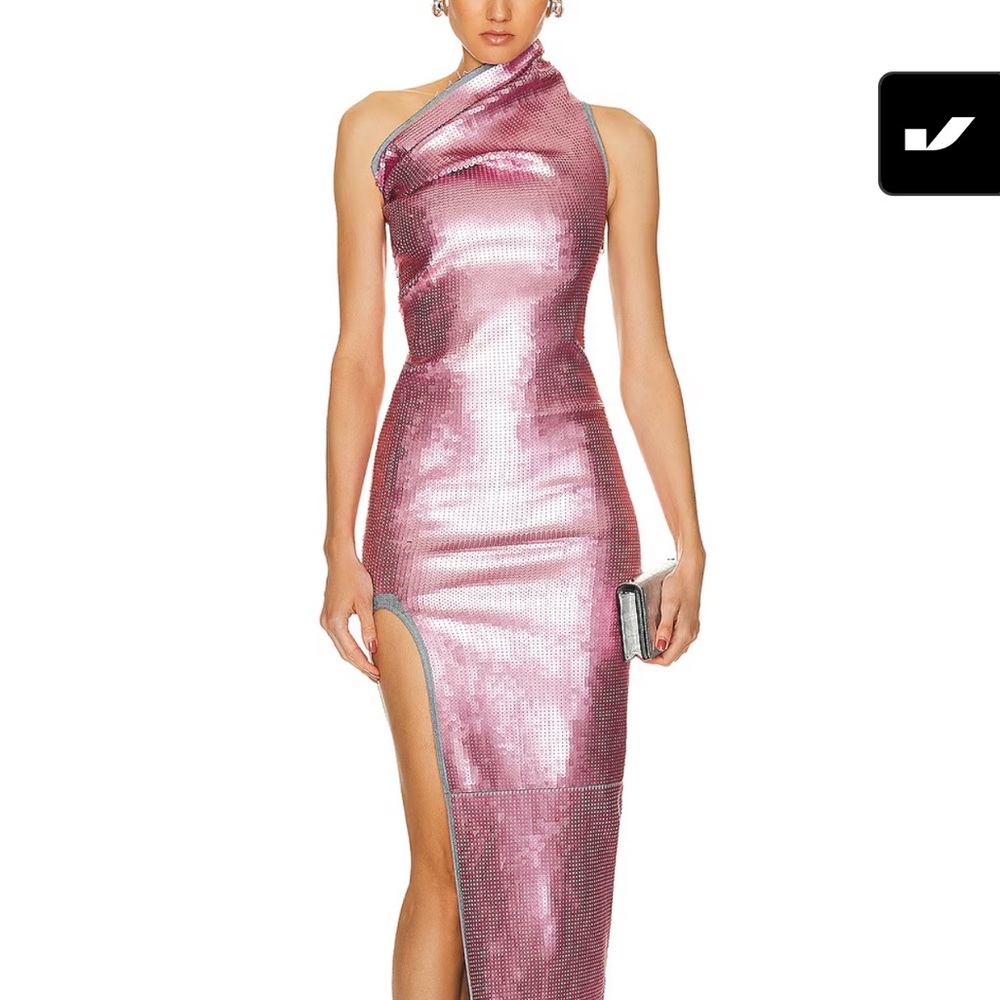 Rick Owens Pink Asymmetrical Dress